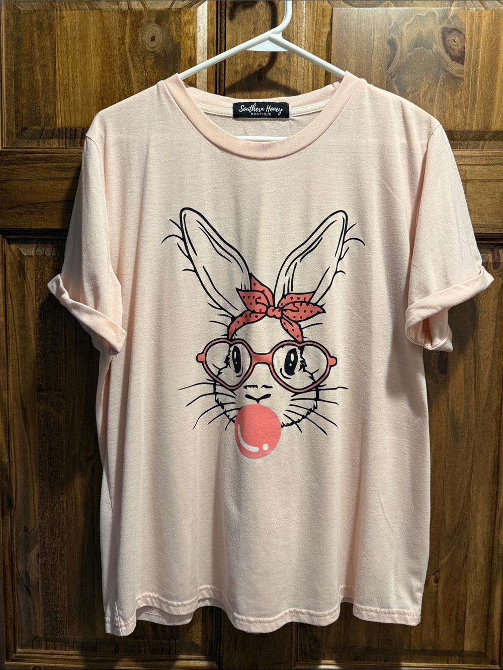 Women’s Light Pink Bunny Graphic Tee